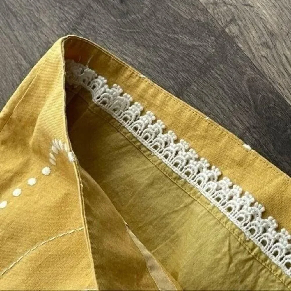 Floreat Yellow & White Embroidered Skirt Size 2 - Picture 5 of 9